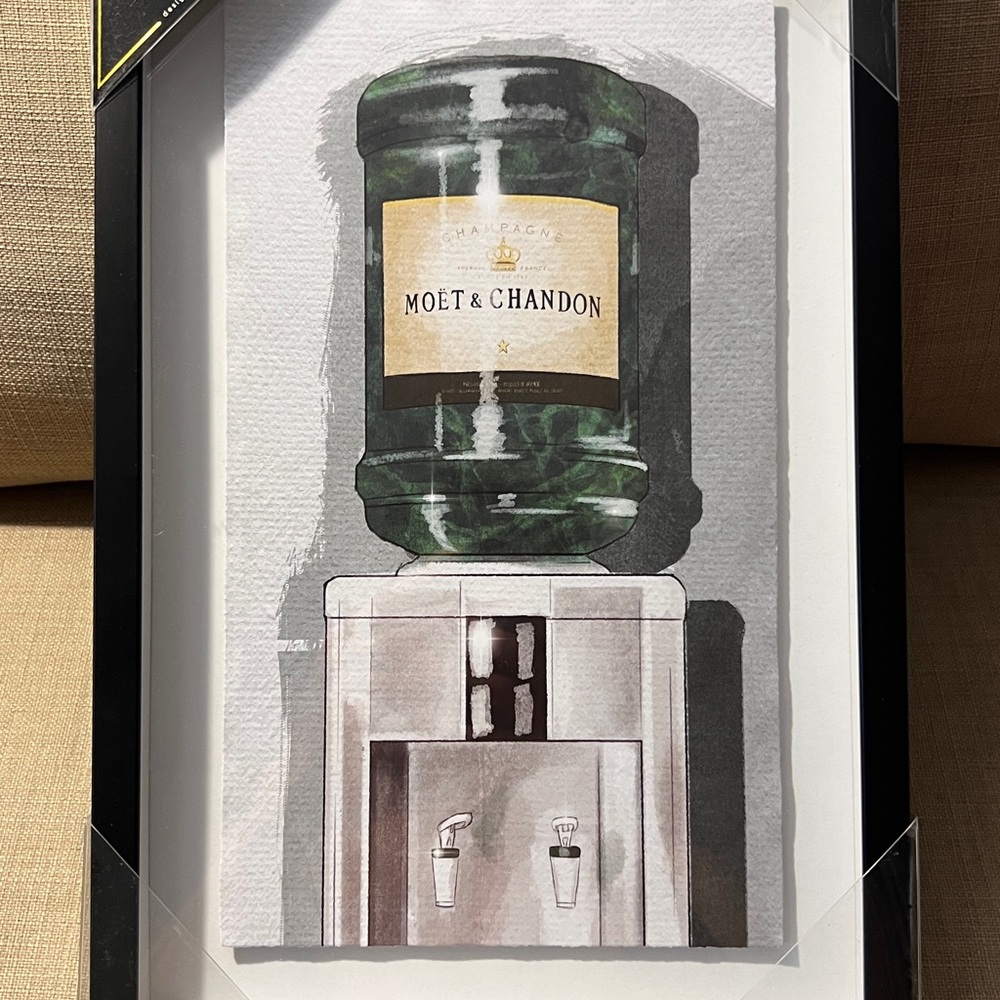 Oliver Gal Moet & Chandon Water Cooler Wall Art